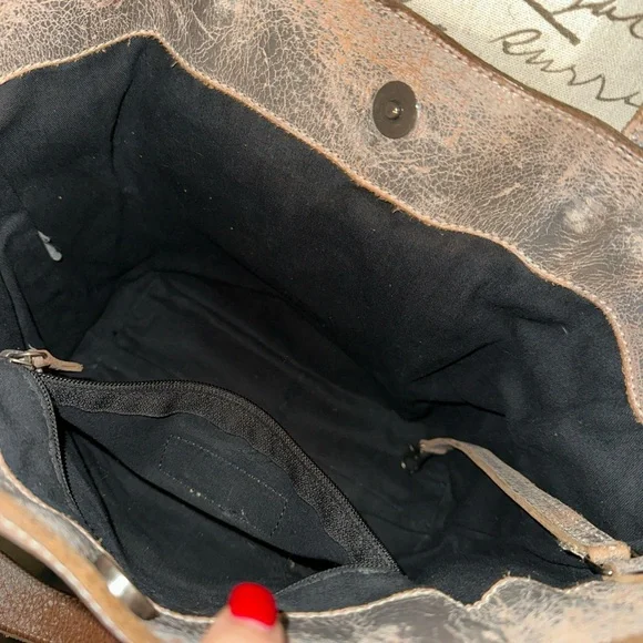 Bed Stu Stevie Distressed Brown Leather Tote Bag EUC - Picture 6 of 9